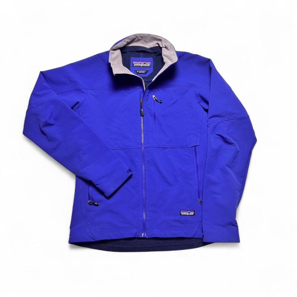 Patagonia Vintage Y2k Guide Jacket Indigo Polyester Soft Shell Zip Small